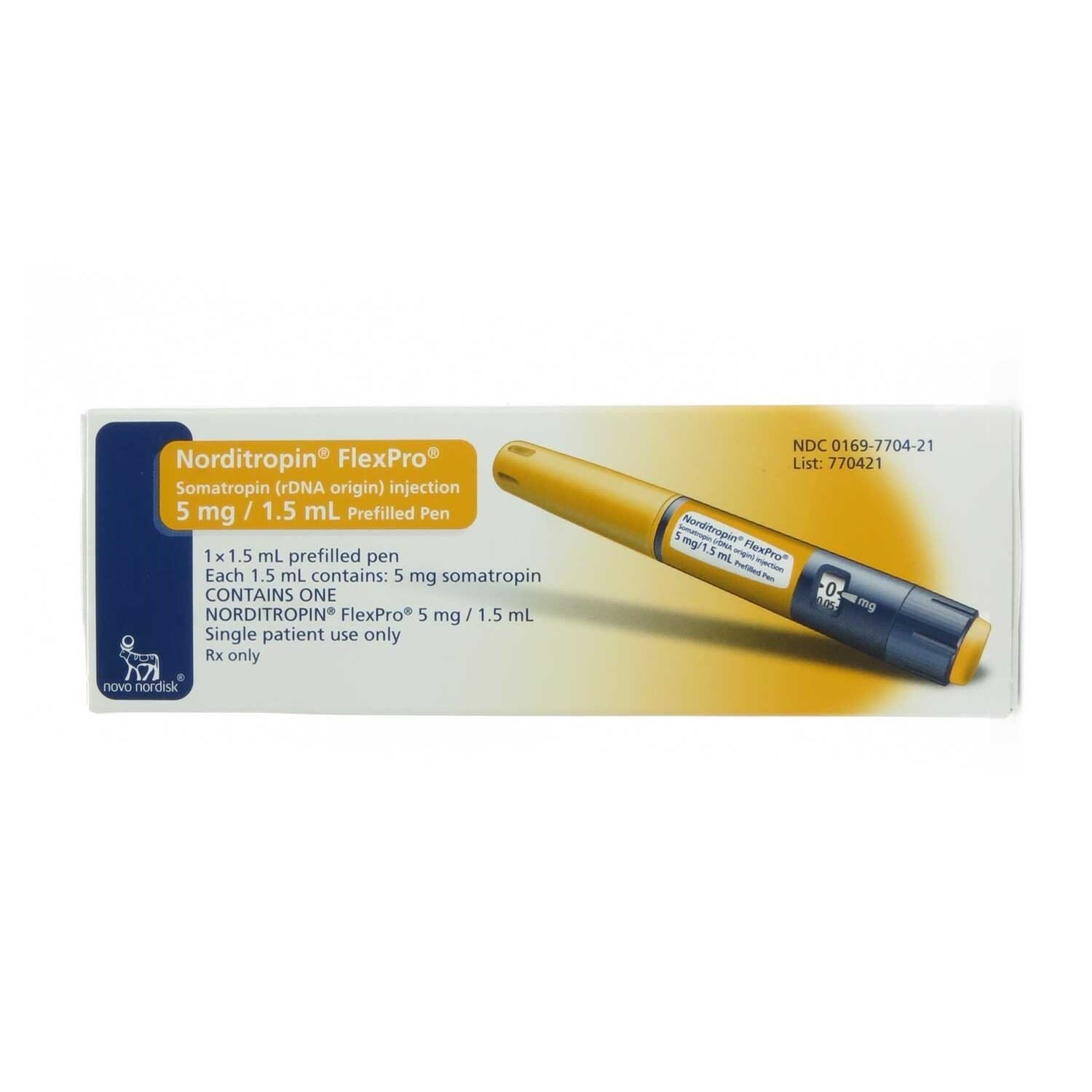 norditropin® flexpro® somatropin injection 5 mg, prefilled pen 1.5 ml