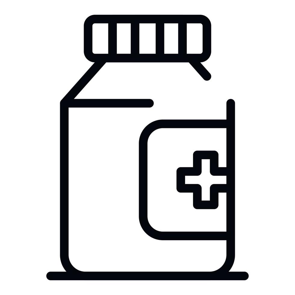 pill packaging icon outline style vector